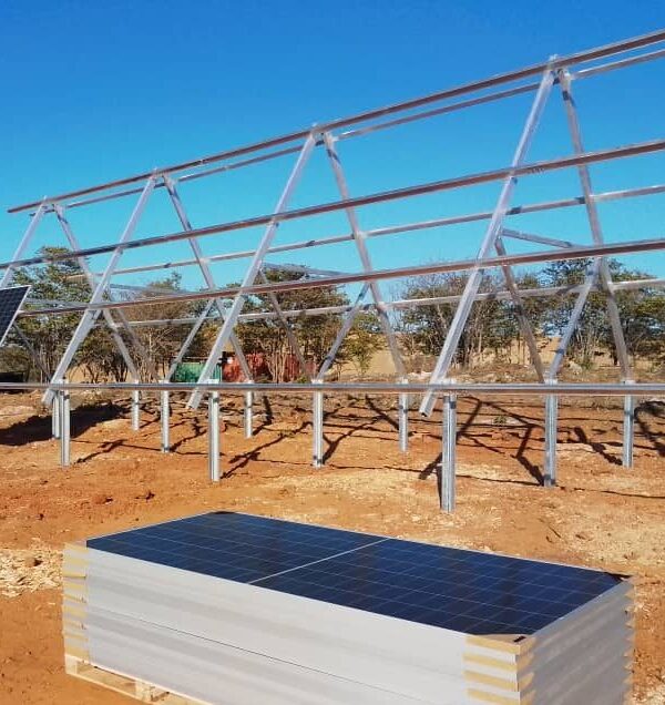 Installing solar panels groundbased